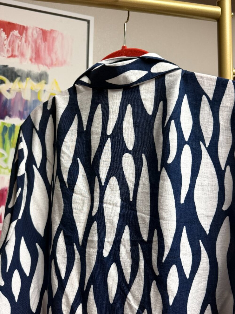 Beautiful Blue & White Midi-Dress MLLE GABRIELLE - Picture 9 of 9